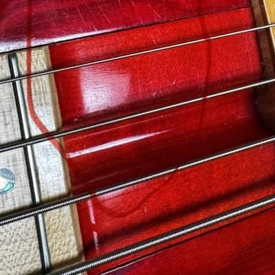 F BASS BN4 Trans Red, Maple Fingerboard, Very Good w/Cosmetic Flaws image 13
