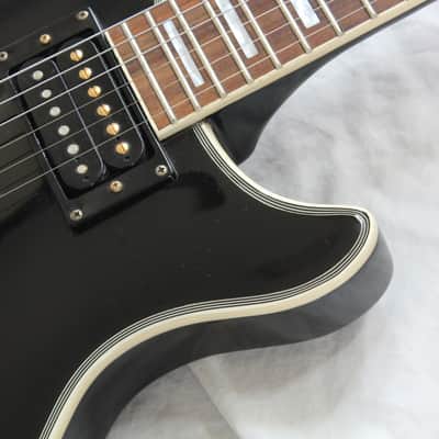 2010 Epiphone Tak Matsumoto Signature DC Les Paul Custom Electric Guitar - Ebony Finish + OHSC image 9
