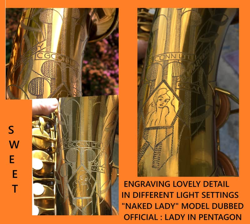 SUMMER DEAL CONN SAXOPHONE 6M VIII MATCHING VII NECK 1941 NAKED LADY ORIGNAL FINISH SWEET ORIGINAL CASE RECENTLY SERVICED DID NOT NEED ANYTHING PLAY TESTED image 1