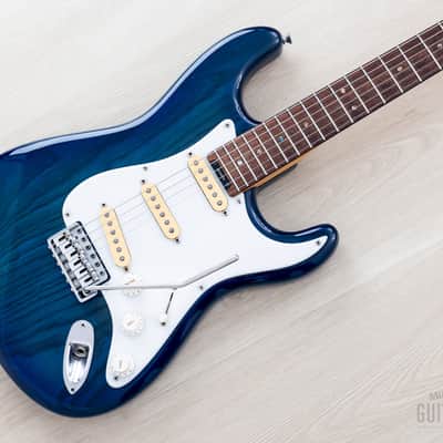 1992 Levinson Blade Texas Blue S-Style Guitar SSS Clear Blue, Japan image 1