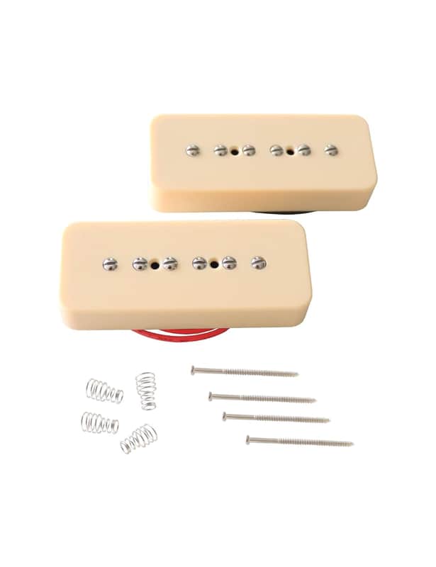 P90 Soapbar Pickup Bridge And Neck Single Coil Pickups Set For Electric Guitar Parts Replacement Cream. image 1