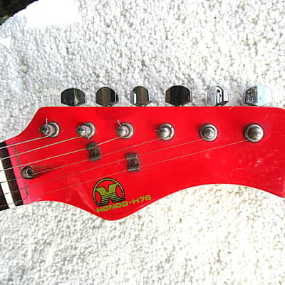Hondo H76 Stratocaster Guitar, 1980's, Korea, Red, Fresh Setup image 2