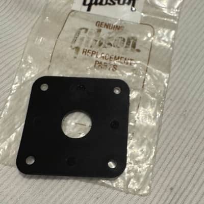 Gibson Input Jack Plate Cover, Les Paul - Black image 1