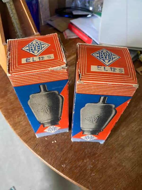 Telefunken EL12 Spez 1930's-40's, pair, tested on TV7 image 1