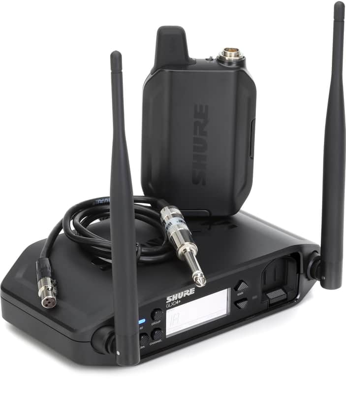 Shure GLXD14+ Digital Wireless Bodypack System with WA302 Guitar Cable (5-pack) image 1