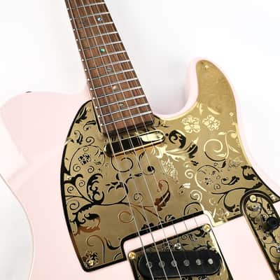 Stainless Steel Pickguard Scratch Plate 8 Holes SS Single-Coil Pickups Metal Engraving Electric Guitar Pickguard Compatible with USA/Mexican Telecaster Tele Modern Style Guitar Parts(Gold) image 4
