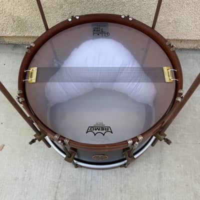 A&F Drum Co. 16x8” Mahogany Club Black snare or mini bass drum image 6