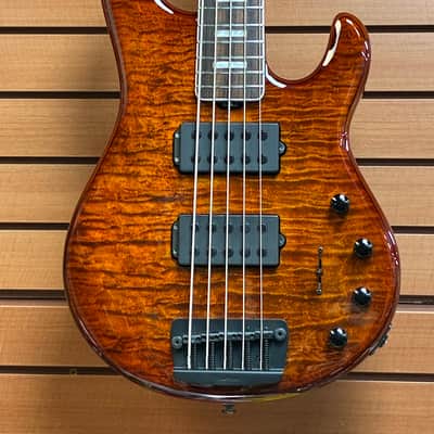 Ernie Ball Music Man Ball Family Reserve StingRay 5 HH in Giants Orange Quilt 2019 w/OHSC #55/91 image 2