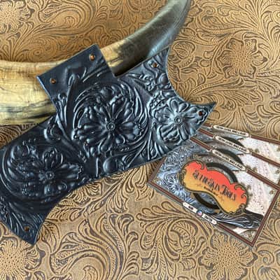 Custom Tooled Leather Pickguard fits Gibson SG image 1