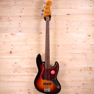 Squier Classic Vibe Jazz Bass Fretless '60s - Laurel Fingerboard, 3-Color Sunburst image 3
