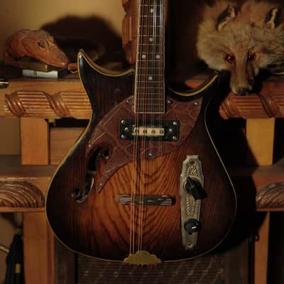 Postal Handmade Meteor Electric Mandolin Antique Burst F Hole - Vintage 60's Pickup Grover Tuners image 8