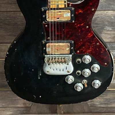 Mosrite Brass Rail The New 1976 Model Bicentennial Deluxe Black #17 Crazy Rare - Project Guitar image 2
