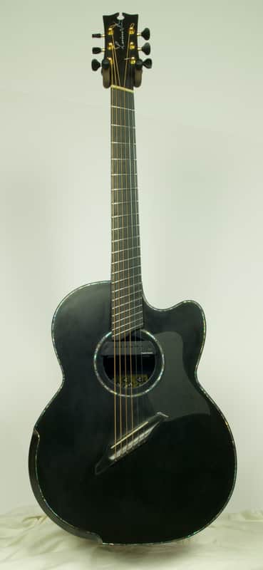 Leviora Guitars Carbon Fibre A1LF6 - Don Alder Demo Guitar 2017 Black image 1