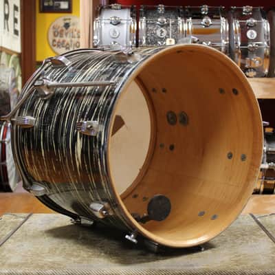 1969 Ludwig Hollywood in Black Oyster Pearl 14x22 8x12 9x13 16x16 image 14