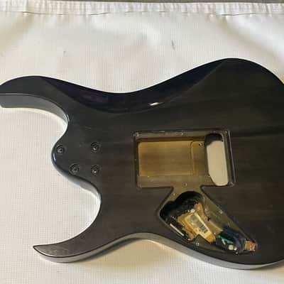 2000's Korean Ibanez RG320DXQM Black Quilt Basswood Guitar Body Floyd Ready image 12