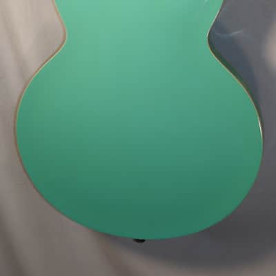 Epiphone Riviera Turquoise Finish Frequensator Tailpiece Semi-Hollow Body Electric Guitar with TKL hard case 1997 Made in Korea Peerless Factory image 11