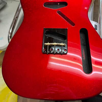 Warmtone Custom Guitars Tele Style Guitar Body “Red Sparkle” image 13