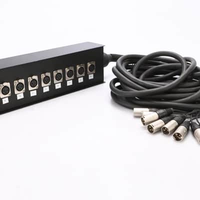 8-Channel XLR Stage Studio Snake Box w/ 4 XLR - 1/4" TS Multi Cables #49092 image 3