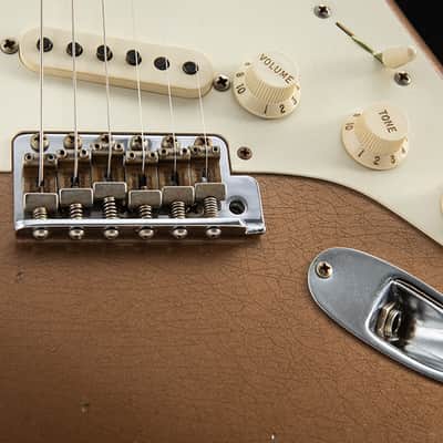 Used Fender Custom Shop '57 Reissue Stratocaster Firemist Gold Journeyman Relic image 7