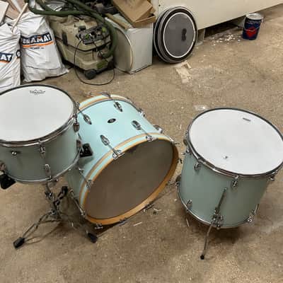 Slingerland Gene kupra deluxe ensemble 1956/59 - Sea foam lacqued image 7