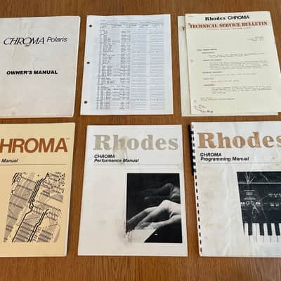 ARP Rhodes Chroma Original Document Collection