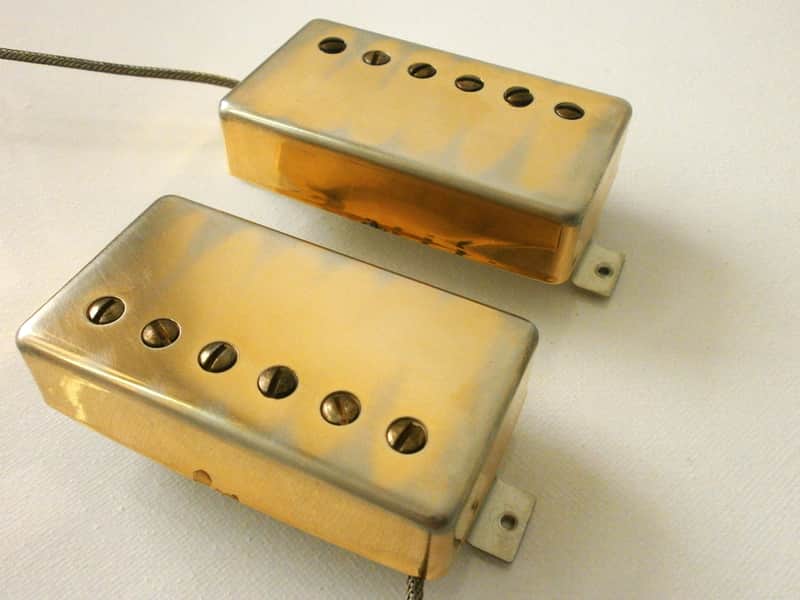 AGED Relic Humbucker PAF pickups GOLD PLATED 1958 1959 1960 Vintage P.A.F. LP SG 50s image 1