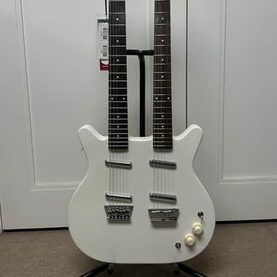 Danelectro Doubleneck 6/12 Reissue 12 String and 6 String - White Pearl image 1