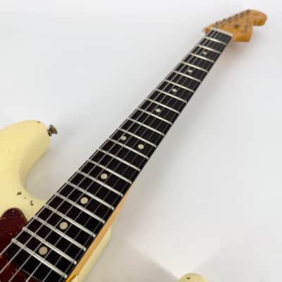 2015 Fender Custom Shop '63 Stratocaster Journeyman Relic - Vintage White image 9