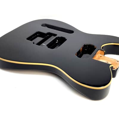 Brio Left Hand T-Style Black Floyd Rose Ready Cream Binding Belly Cut image 4