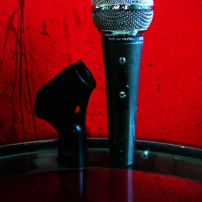 Vintage 1980's Realistic Highball / Shure SM58 Handheld Cardioid Dynamic Microphone Low Z w accessories # 4 image 10