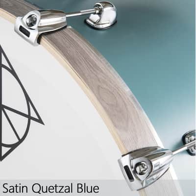 Dixon PODCSTM422-01-QB Cornerstone Maple Shellset 4pc Satin Quetzal Blue image 2