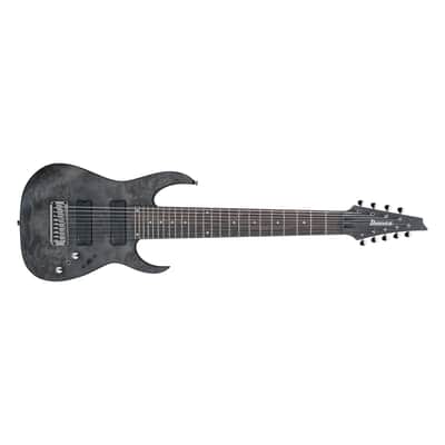 Ibanez Axe Design Lab RG9PB 9-string Guitar w/ Fishman Fluence Pickups - Transparent Gray Flat image 3