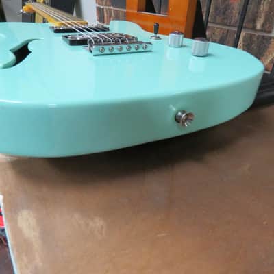 Xaviere XV650 Semi Hollow Thinline Tele Style Electric Guitar - Surf Green image 19