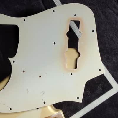 Fender jazz bass matching-head 1969 - Olympic white image 12