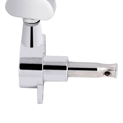 Sealed String Tuning Pegs Tuning Keys Grover Machine Heads Tuners for Electric Guitar or Acoustic Guitar 6 In Line for Right Handed Half Round Chrome., TP 06-CR-6R image 8