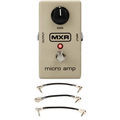 MXR M133 Micro Amp Gain / Boost Pedal with 3 Patch Cables image 1