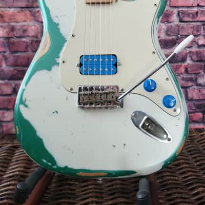 Gaylord Guitars Custom Shop Hummer 2026 - Snow White over Green Machine Metallic image 4