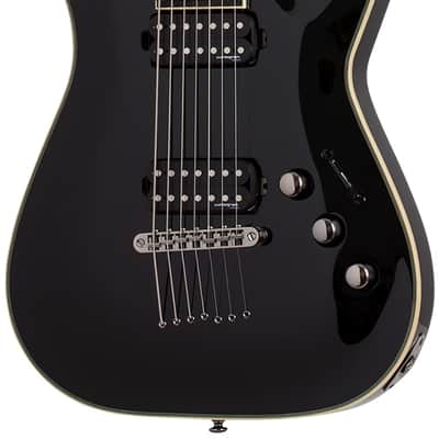 Schecter 2564 C-7 Blackjack Black Gloss Electric Guitar image 1