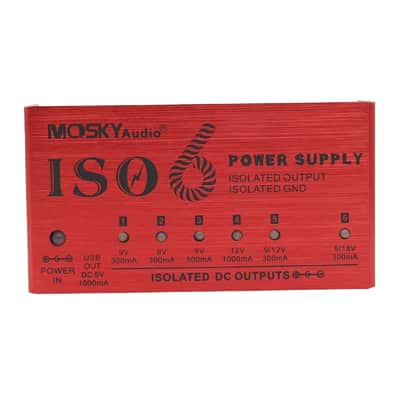 Mosky ISO-6 Guitar Effects Pedal Power Supply For 9V 12V 18V Isolated Outputs image 2