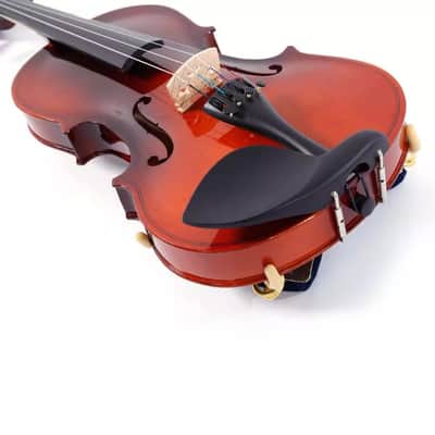 1/8 Size Acoustic Maple Violin Set - Natural Finish with Case, Bow, Rosin, Shoulder Rest & Extra Strings for Young Musicians image 3