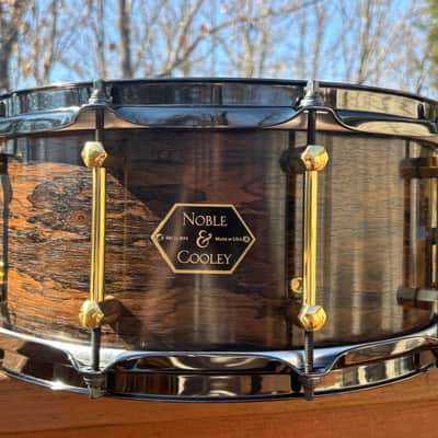 RARE Noble & Cooley Limited Edition Ziricote English Chestnut 6.5x14" Snare Drum 2020 image 2