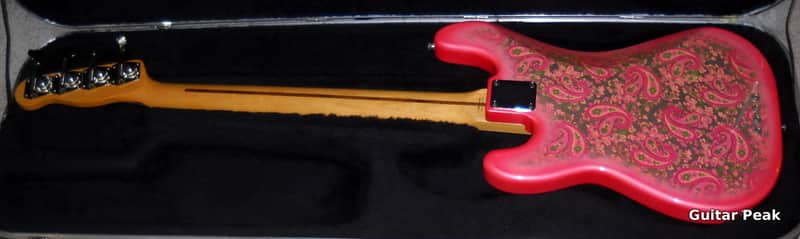 Fender Pink Paisley Precision Bass with Hardshell Case | Reverb