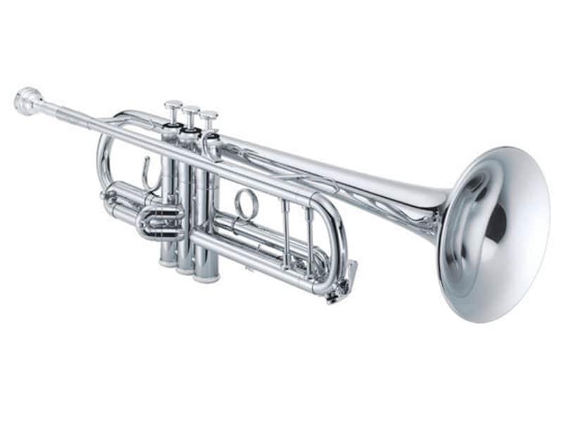 Jupiter 1104RS Intermediate Bb Trumpet, Silver Plated, with Wood-Frame Case image 1