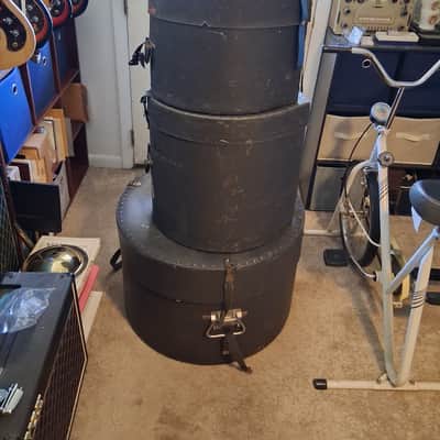 Ludwig Leedy Rogers Custom drum set 50's 60's 70's - Green sparkle image 13