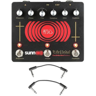 EarthQuaker Devices Sunn O))) Life Pedal V3 Octave Distortion + Booster with 3 Patch Cables image 2