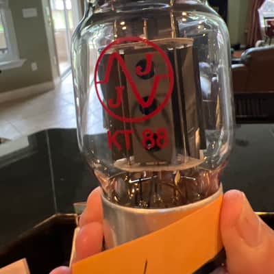 JJ Electronic KT88 Power Tube Apex Matched Quad 2010s - Clear Glass / Grey Base image 5