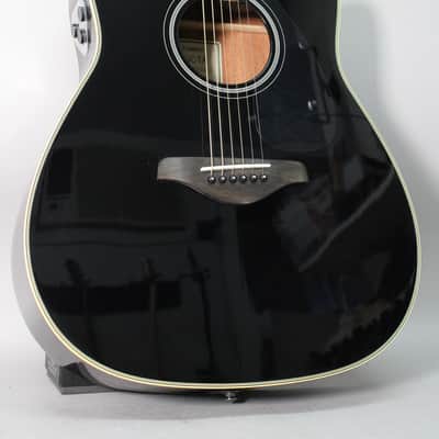 Yamaha FGC-TA TransAcoustic Dreadnought Cutaway Acoustic-Electric Guitar Black image 2