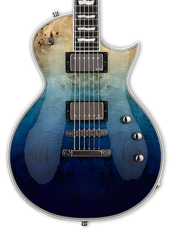 ESP E-II Eclipse Burl Blue Natural Fade w/case image 1