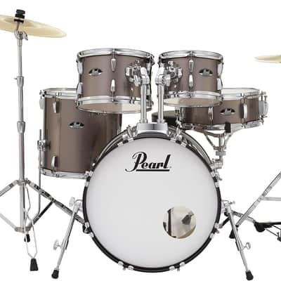 Pearl Roadshow Drum Set 5-Piece Complete Kit with Cymbals and Stands, Bronze Metallic (RS505C/C707) image 1