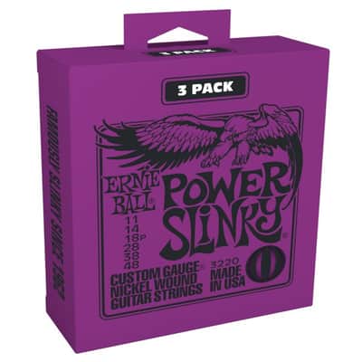 ERNIE BALL 3220 Power Slinky 011-048 - 3 Pack Nickel plated Steel. Saiten für E-Gitarre image 1